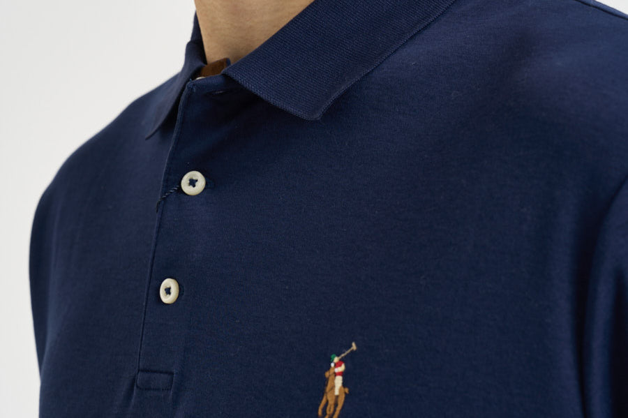 Polo uomo manica lunga blu 710671785 001 RALPH LAUREN 
