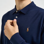 Polo uomo manica lunga blu 710671785 001 RALPH LAUREN 