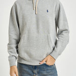 Felpa uomo con cappuccio grigia 710766778 006 RALPH LAUREN 