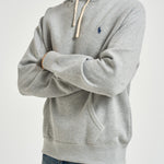 Felpa uomo con cappuccio grigia 710766778 006 RALPH LAUREN 
