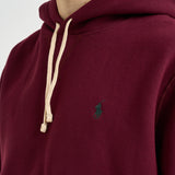 Felpa uomo con cappuccio bordeaux 710766778 025 RALPH LAUREN 