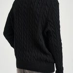 Maglia uomo girocollo a treccia  nera 710775885 012 RALPH LAUREN 