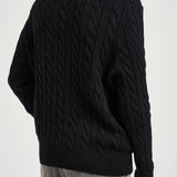 Maglia uomo girocollo a treccia  nera 710775885 012 RALPH LAUREN 