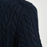 Maglia uomo a trecce blu notte 710775885 555 RALPH LAUREN 