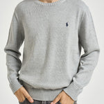 Maglia uomo in cotone grigia 710810846 004 RALPH LAUREN 