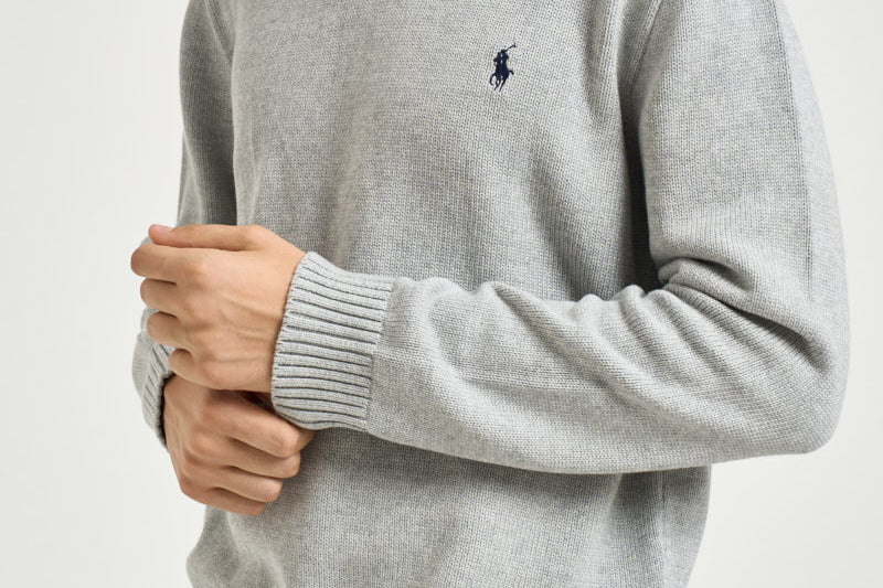 Maglia uomo in cotone grigia 710810846 004 RALPH LAUREN 