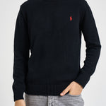 Maglia uomo in cotone nera 710810846 020 RALPH LAUREN 