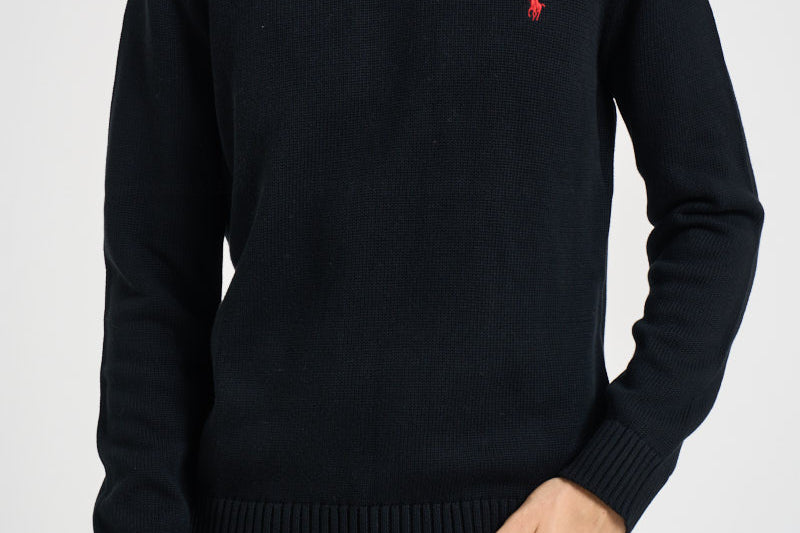 Maglia uomo in cotone nera 710810846 020 RALPH LAUREN 