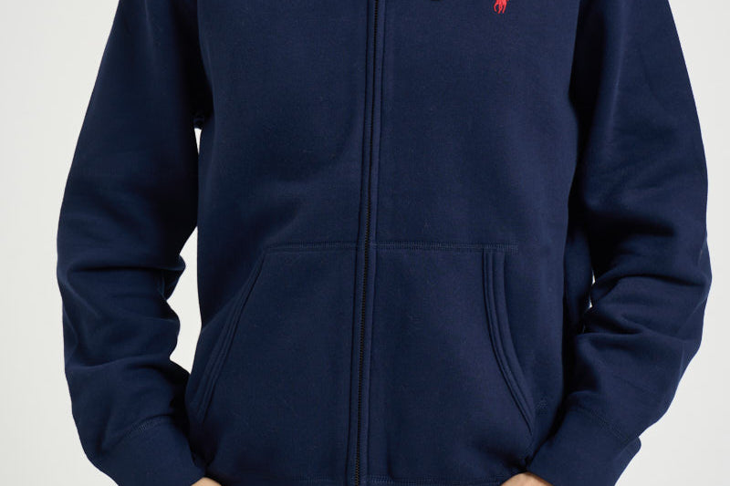 Felpa uomo con cappuccio e zip blu 710813297 004 RALPH LAUREN 