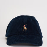 Cappellino uomo in velluto a costine blu 710847175 006 RALPH LAUREN 