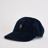 Cappellino uomo in velluto a costine blu 710847175 006 RALPH LAUREN 