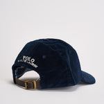Cappellino uomo in velluto a costine blu 710847175 006 RALPH LAUREN 