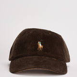 Cappellino uomo in velluto a costine marrone 710847175 500 RALPH LAUREN 