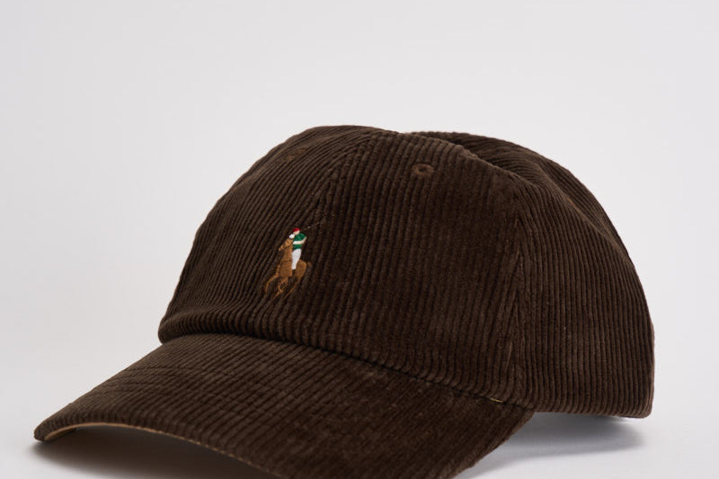 Cappellino uomo in velluto a costine marrone 710847175 500 RALPH LAUREN 