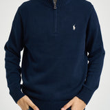 Maglia uomo mezza zip blu navy 710859939 523 RALPH LAUREN 