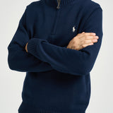 Maglia uomo mezza zip blu navy 710859939 523 RALPH LAUREN 