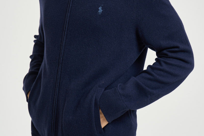 Cardigan uomo full zip blu navy 710876719 001 RALPH LAUREN 