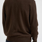 Maglia uomo mezza zip marrone 710876756 503 RALPH LAUREN 