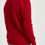 Maglia uomo a trecce rossa 710876762 006 RALPH LAUREN 