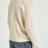 Maglia uomo a trecce panna 710876762 010 RALPH LAUREN 