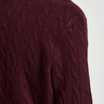 Maglia uomo a treccia bordeaux 710876762 011 RALPH LAUREN 