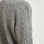 Maglia uomo a treccia grigia 710876762 012 RALPH LAUREN 