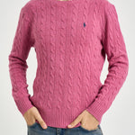 Maglia uomo a trecce rosa 710876762 501 RALPH LAUREN 