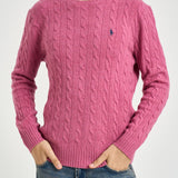 Maglia uomo a trecce rosa 710876762 501 RALPH LAUREN 