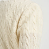 Maglia uomo a trecce mezza zip panna 710876766 001 RALPH LAUREN 