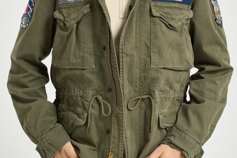 Giacca uomo Shariana Patch verde militare 710961616 001 RALPH LAUREN 