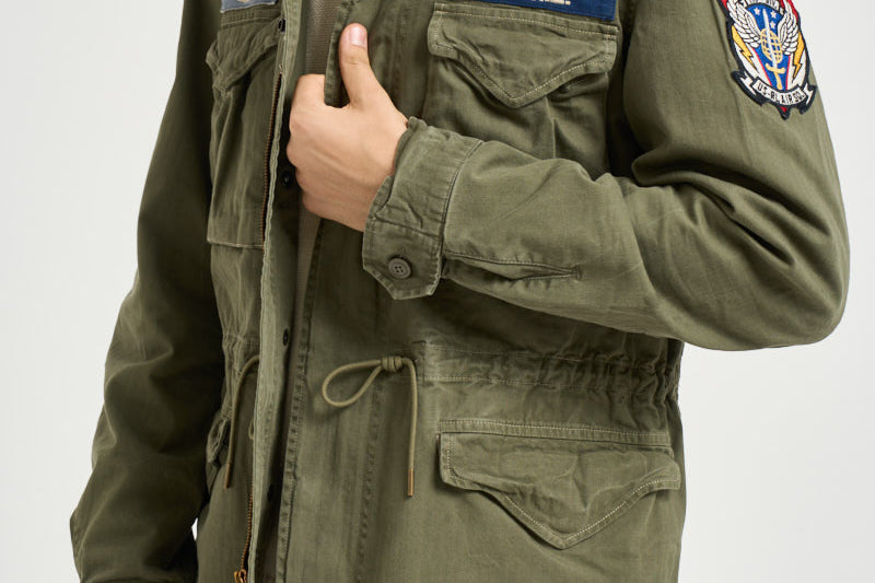 Giacca uomo Shariana Patch verde militare 710961616 001 RALPH LAUREN 