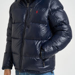 Piumino uomo con cappuccio blu 710968281 002 RALPH LAUREN 