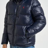 Piumino uomo con cappuccio blu 710968281 002 RALPH LAUREN 
