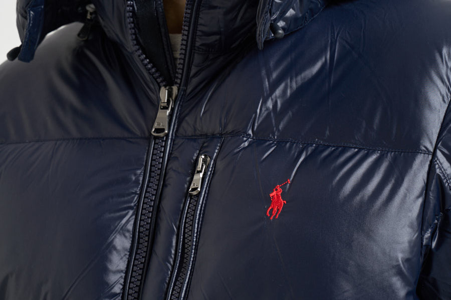 Piumino uomo con cappuccio blu 710968281 002 RALPH LAUREN 