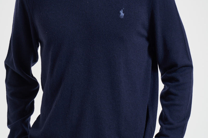 Maglia uomo in lana blu notte 710974148 001 RALPH LAUREN 