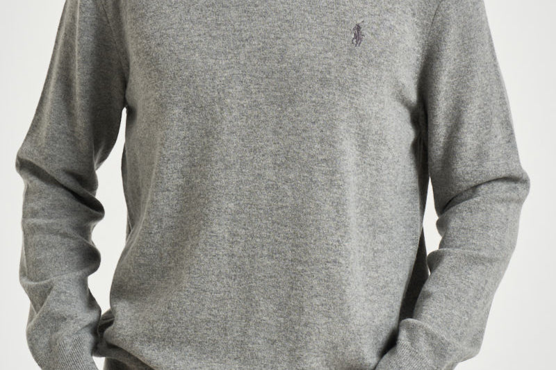 Maglia uomo girocollo grigio chiaro 710974148 002 RALPH LAUREN 