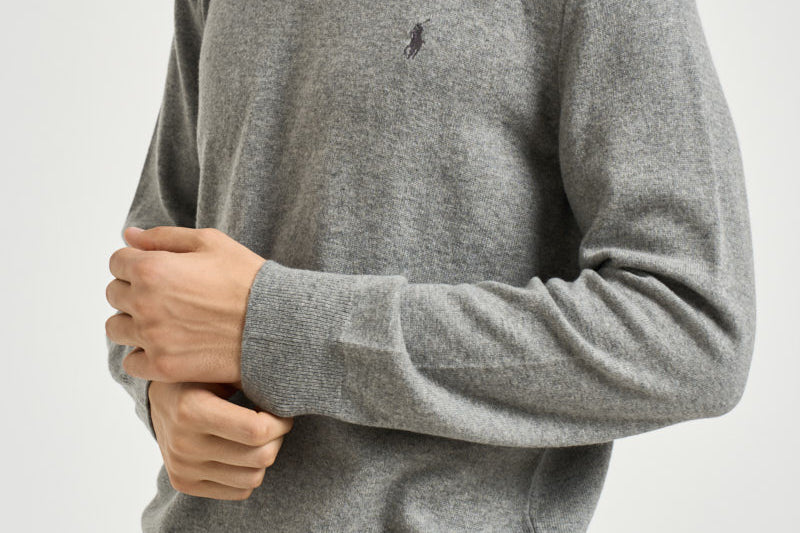 Maglia uomo girocollo grigio chiaro 710974148 002 RALPH LAUREN 