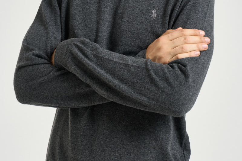 Maglia uomo girocollo grigio antracite 710974148 004 RALPH LAUREN 