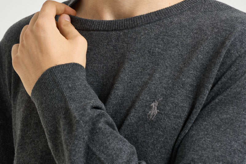 Maglia uomo girocollo grigio antracite 710974148 004 RALPH LAUREN 
