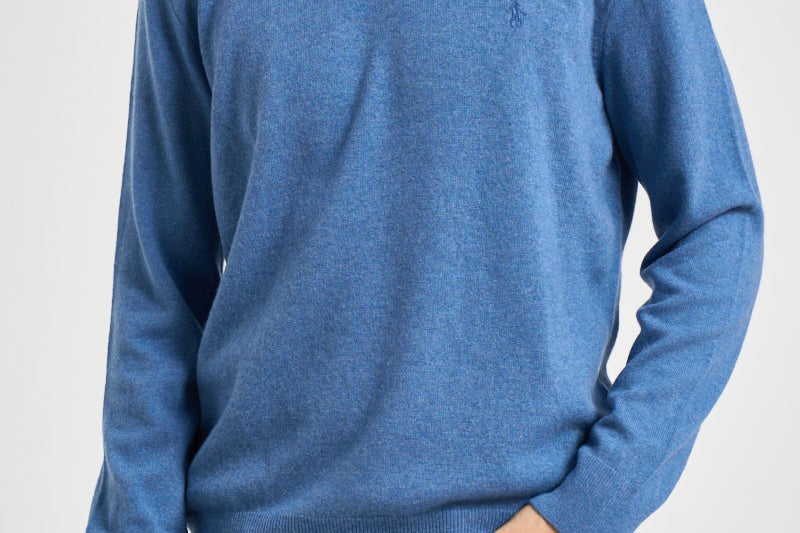 Maglia uomo in lana azzurro 710974148 500 RALPH LAUREN 