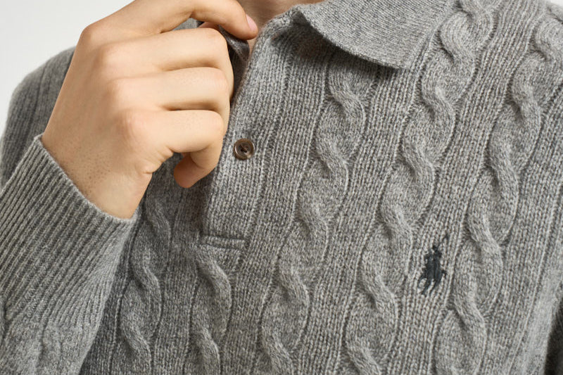 Maglia uomo polo grigia 710974165 002 RALPH LAUREN 