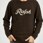 Maglia uomo girocollo marrone scuro 710B24668 001 RALPH LAUREN 