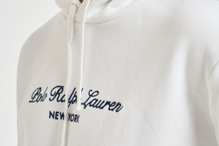 Felpa uomo con cappuccio bianca 710B26089 003 RALPH LAUREN 