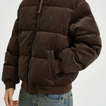 Piumino uomo in velluto a coste marrone 710B30162 002 RALPH LAUREN 