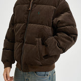 Piumino uomo in velluto a coste marrone 710B30162 002 RALPH LAUREN 