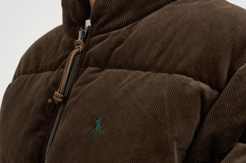 Piumino uomo in velluto a coste marrone 710B30162 002 RALPH LAUREN 