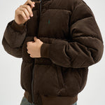 Piumino uomo in velluto a coste marrone 710B30162 002 RALPH LAUREN 