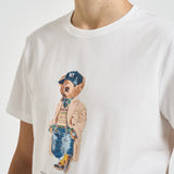 T-shirt uomo con stampa Bear bianca 710B30192 001 RALPH LAUREN 