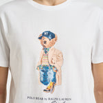 T-shirt uomo con stampa Bear bianca 710B30192 001 RALPH LAUREN 