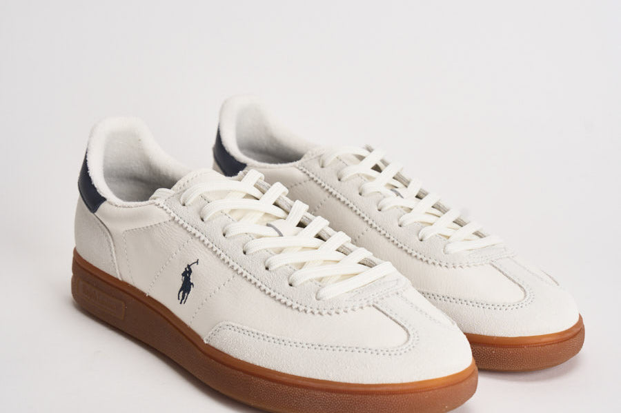 Sneakers uomo in suede bianco 809973701 005 RALPH LAUREN 